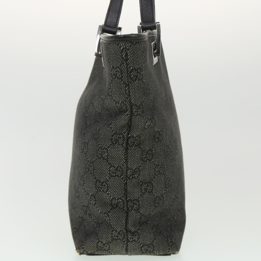 GUCCI GG Canvas Tote Bag Black 31244 36578