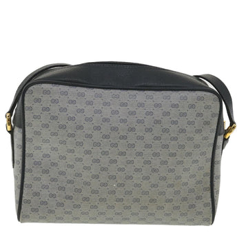 GUCCI Micro GG Canvas Shoulder Bag Navy Gray 001.56.0852 36585