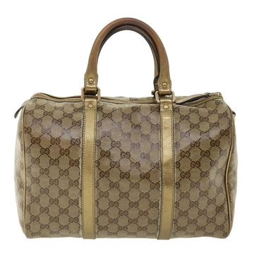 GUCCI GG crystal Boston Bag Coated Canvas Beige Gold 193603 36636
