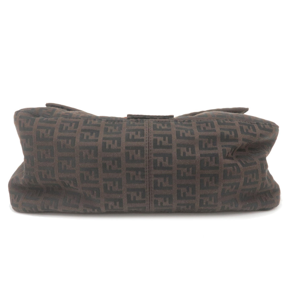 FENDI Zucchino Mamma Baguette Canvas Leather Shoulder Bag 8BR001