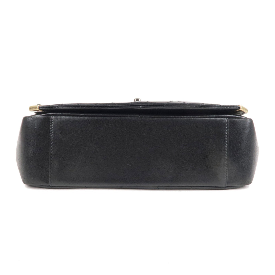 CHANEL Matelasse Lamb Skin Vintage Chain Shoulder Bag Black