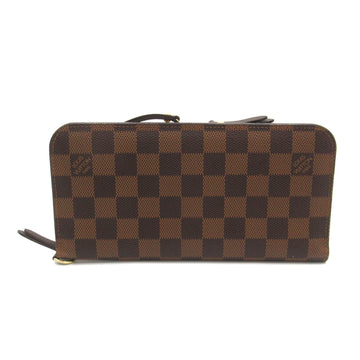 Louis Vuitton Portefolio Ansorite Round Long Wallet Wallet PVC Coated Canvas Damiens  Brown N63071