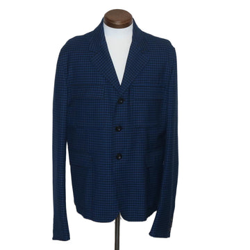 GUCCI Jacket Plaid Blue Black 37056