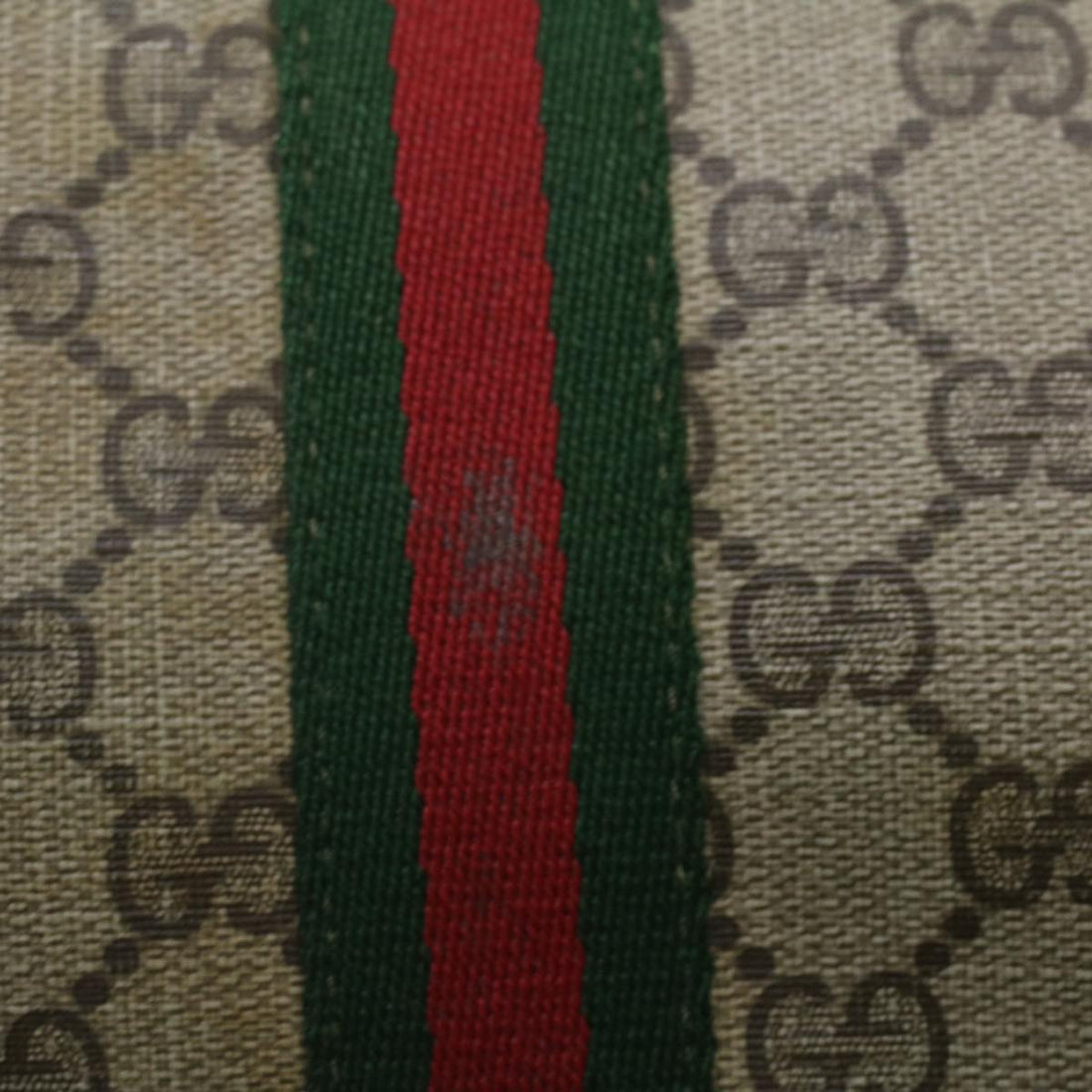 GUCCI GG Canvas Web Sherry Line Shoulder Bag Beige Red Green 37155
