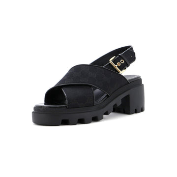 Women's Lug Sole Platform Slingback Sandals GG Canvas