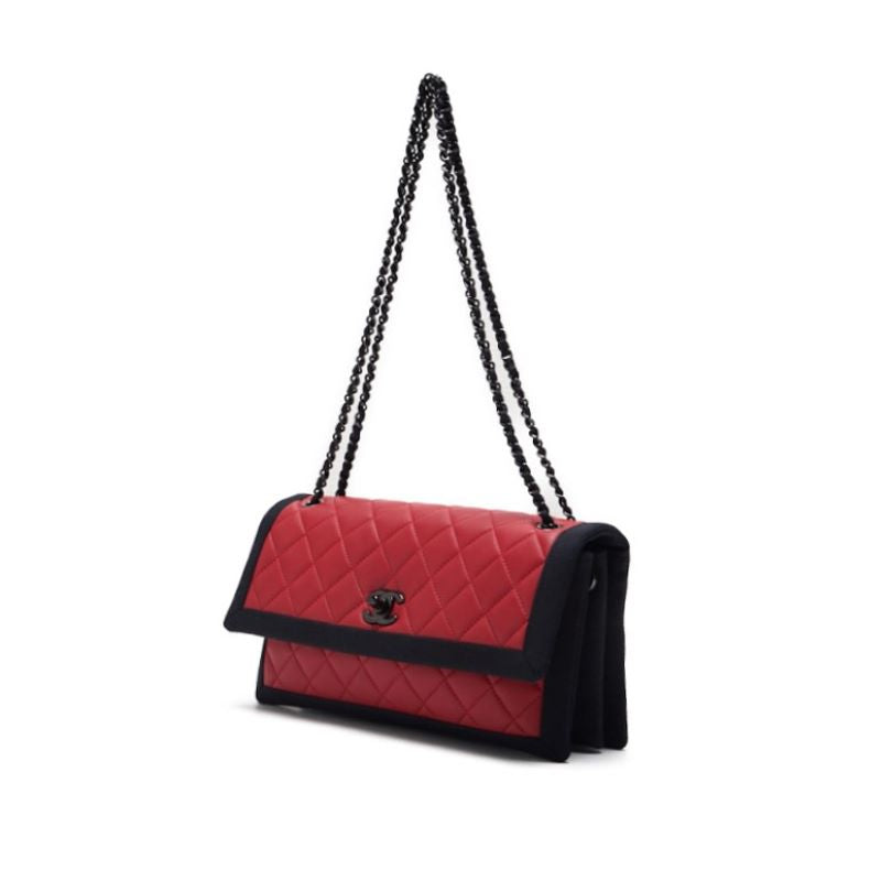 Chanel Matrasse Chain Shoulder   Nylon Red × Black (Black G) Shoulder Bag Mini Shoulder Bag  Bag Hybrid ? Ship? Himalan Bookstore Online