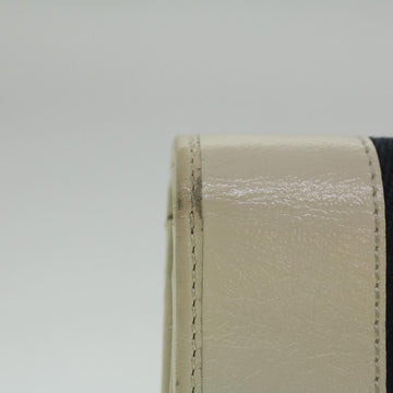 GUCCI Sherry Line Chain wallet Bifold Wallet Leather Red Navy 573790 37675