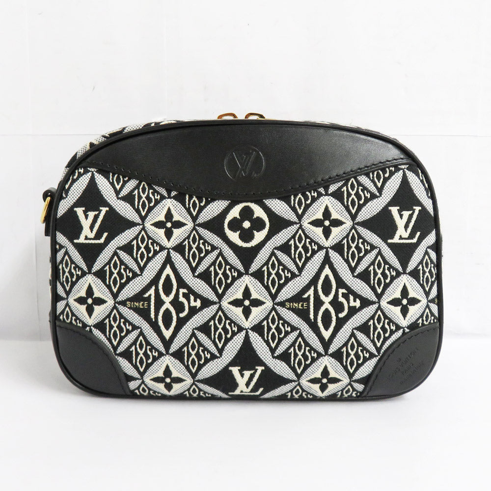 Louis Vuitton Monogram  Deauville MINI M57205 Black Shoulder Bag Canvas Black Mini Bag
