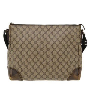 GUCCI GG Canvas Shoulder Bag PVC Leather Beige 110054 38039