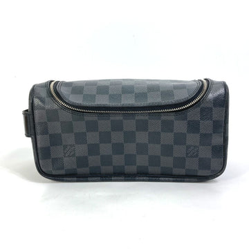 LOUIS VUITTON Pouch N47625 Damier Grafitto Canvas black Damier Grafitte C Cracking pouch mens Used