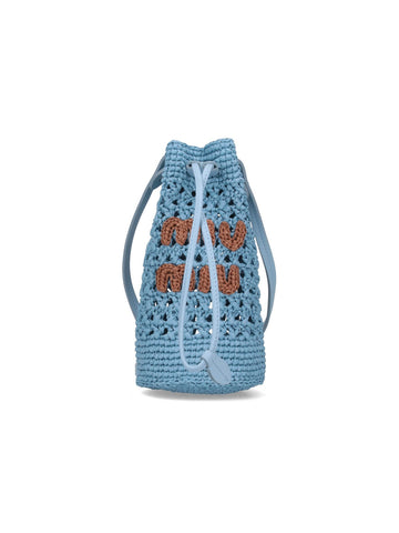 Miu Miu Women Raffia Bucket Bag