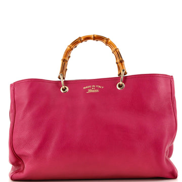 Bamboo Shopper Tote Leather Large