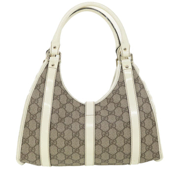 GUCCI GG Supreme Hand Bag PVC Leather Beige 203495 38280