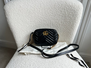 Gucci GG Black Marmont Mini Shoulder Bag (RRP £1,360)