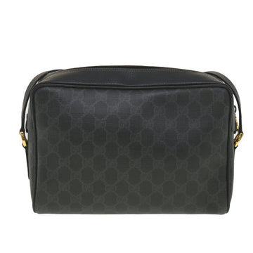 GUCCI GG Canvas Web Sherry Line Shoulder Bag Black Red 119.02.088 38314