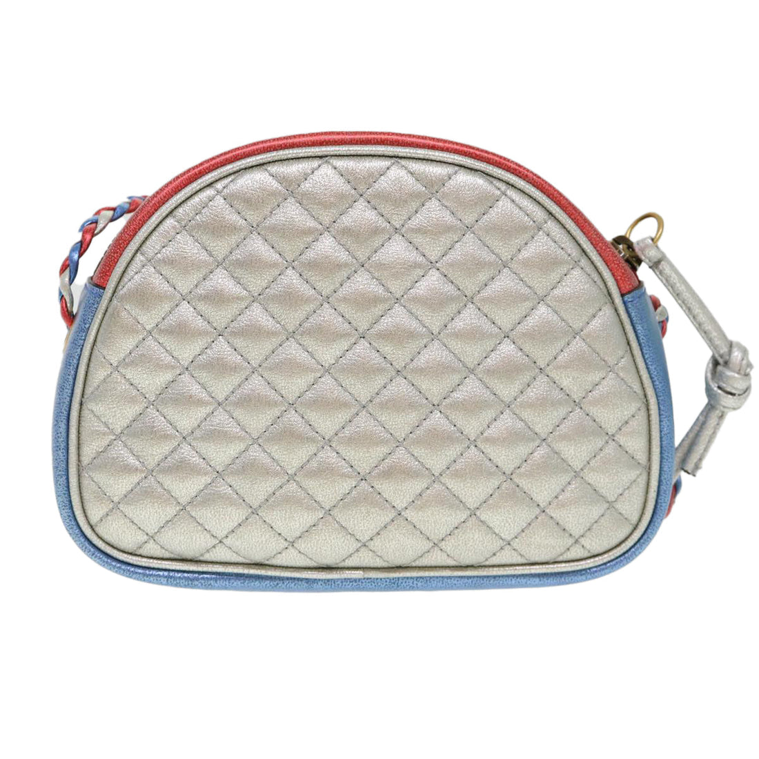 GUCCI Shoulder Bag Lamb Skin Red Blue 534951 38345