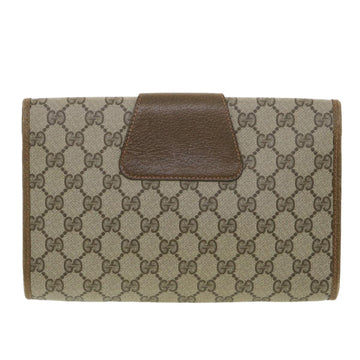 GUCCI GG Canvas Web Sherry Line Clutch Bag Beige Red Green 89.01.030 38392