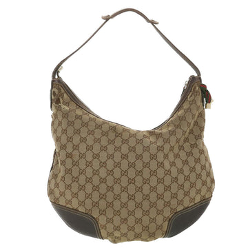 GUCCI Web Sherry Line GG Canvas Shoulder Bag Beige Green Red 162882 38507