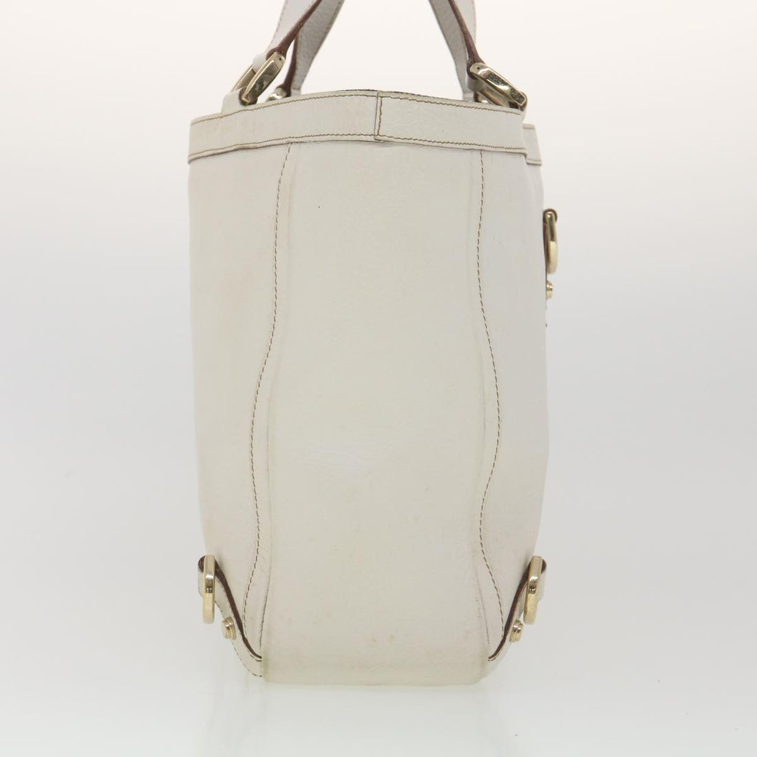 GUCCI Shoulder Bag Leather White 130739 38678