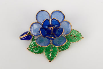 Broche / Pendentif en pâte de verre Augustine
