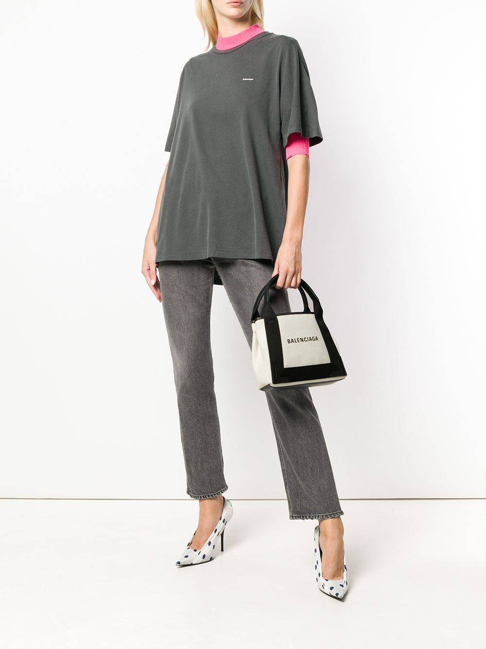 Navy Cabas XS Tote Bag