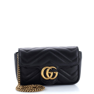 GG Marmont Flap Bag Matelasse Leather Super Mini