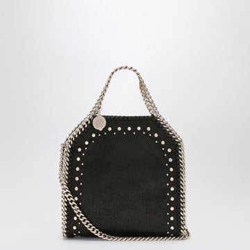 Stella Mccartney Black Falabella Micro Bag With Studs Women