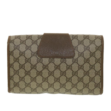 GUCCI GG Canvas Web Sherry Line Clutch Bag Beige Red Green 89.01.030 39241