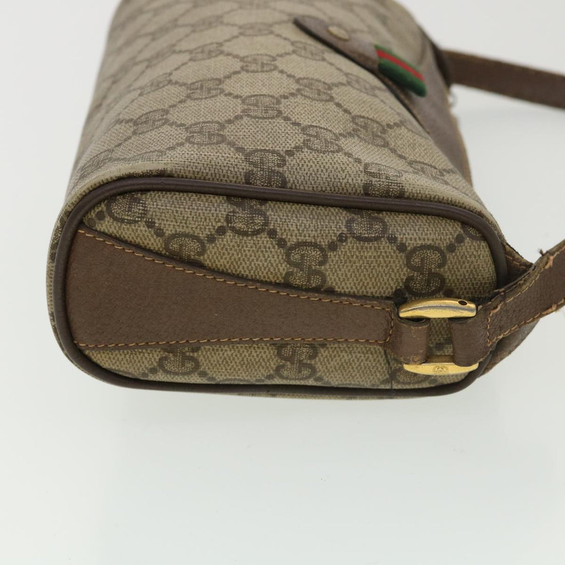 GUCCI GG Canvas Web Sherry Line Shoulder Bag Beige Red 39 02 018 39297