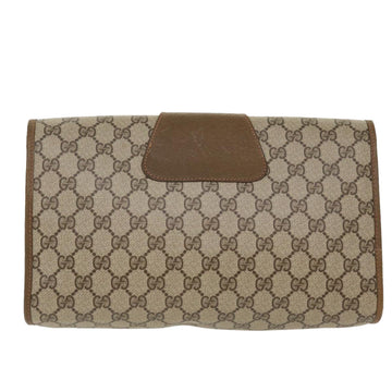 GUCCI GG Canvas Web Sherry Line Clutch Bag Beige Red Green 89.01.031 39614