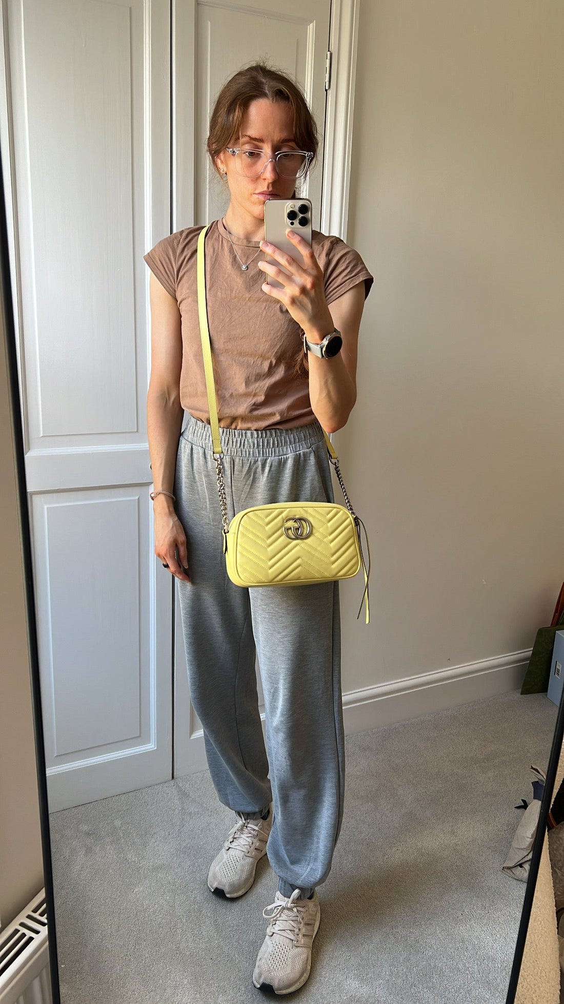 Gucci GG Pale Yellow Marmont Small Shoulder Bag (RRP £1340)