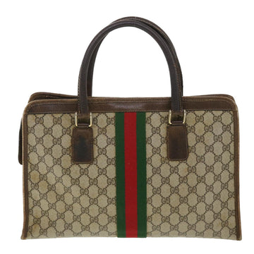 GUCCI GG Canvas Web Sherry Line Hand Bag Beige Red Green 010378 39975