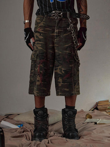 Makersluxe Multi Pockets Camo Jorts