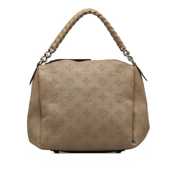 Beige Louis Vuitton Monogram Mahina Babylone Chain BB Satchel