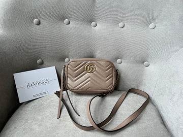 Gucci GG Dusty Pink Marmont Mini Shoulder Bag (RRP £1,160)