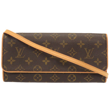 LOUIS VUITTON Shoulder Bag M51852 Monogram canvas Brown Monogram Pochette Twin GM Women Used
