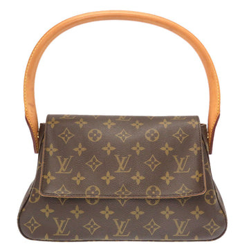 LOUIS VUITTON Handbag M51147 Monogram canvas Brown Monogram Mini Looping Women Used