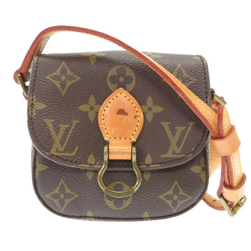 LOUIS VUITTON Shoulder Bag M51245 Monogram canvas Brown Monogram Mini-mini Saint-Cloud Women Used