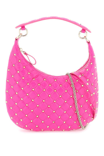 Valentino Garavani Small Leather 'Rockstud Spike' Hobo Bag Women