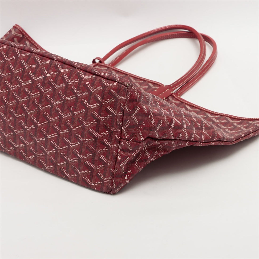 Goyard Saint Louis Goyardine Leather Tote Bag PM Red