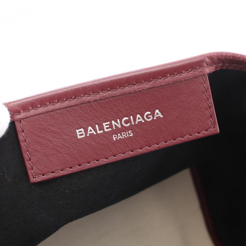 Balenciaga Navy Cabas White & Brown Canvas Tote Bag
