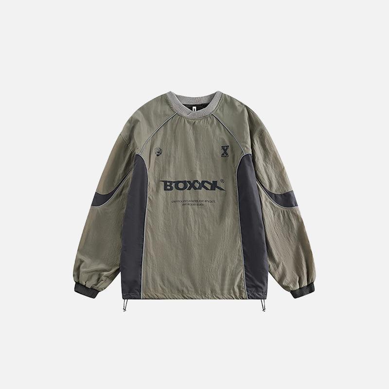 Oversized Polyester Patchwork T-shirt