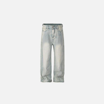White Washed Straight Leg Jeans