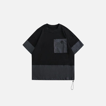 Front Pocket Contrast T-shirt