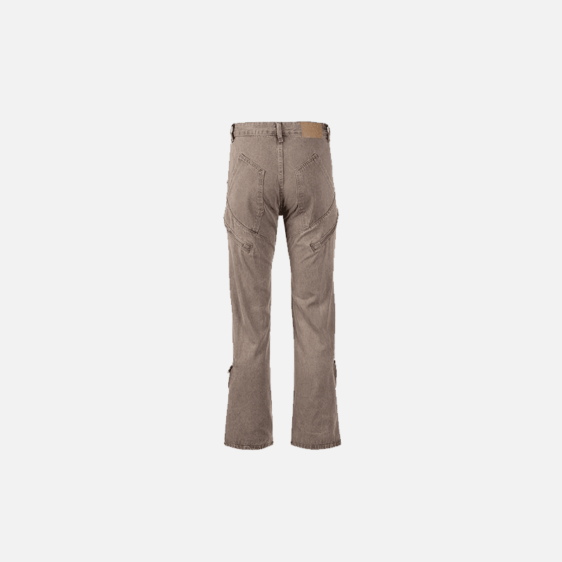 Coffee Straight-Leg Jeans