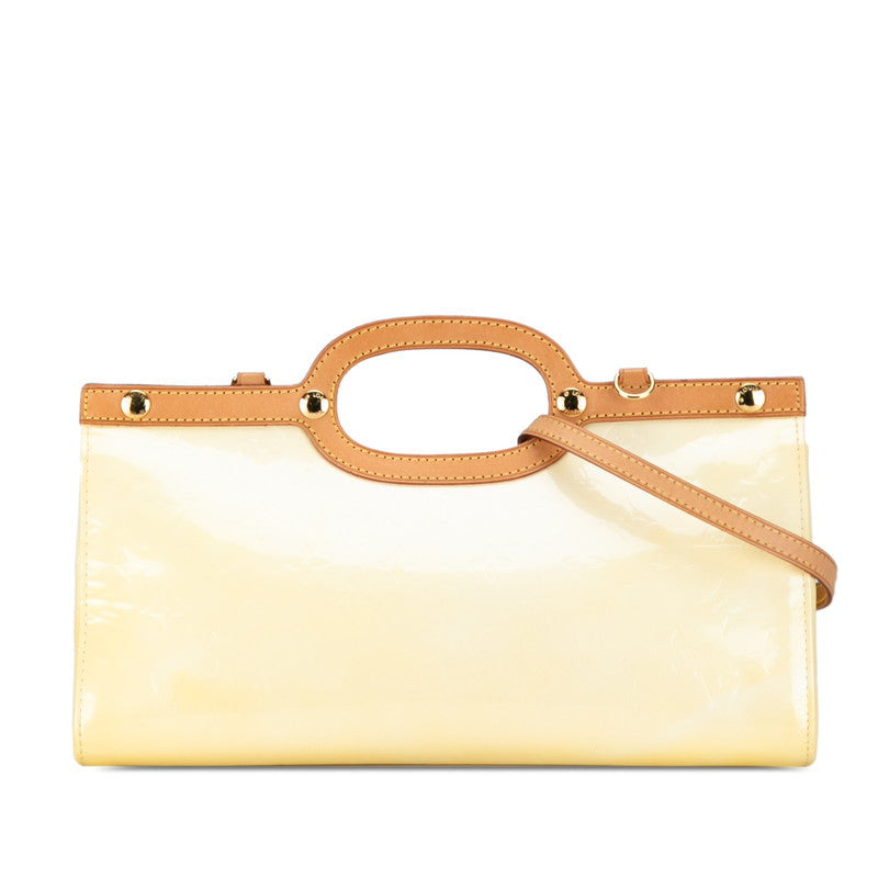 Louis Vuitton Monogram Vernis Lockbury Drive Handbag Shoulder Bag 2WAY M91372 zzle Beige Patent Leather  Louis Vuitton