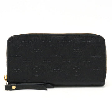 Louis Vuitton Monogram Emplant Zippie Wallet Round Fassner Long Wallet Leather Noir Black M61864
