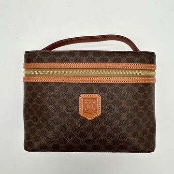 Celine Brown Macadam PVC Leather Handbag