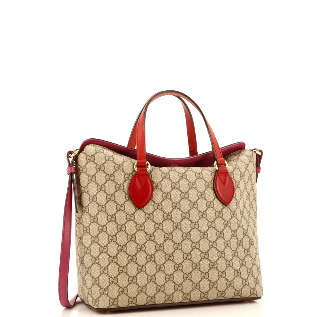 Signature Fold Over Tote GG Coated Canvas Medium