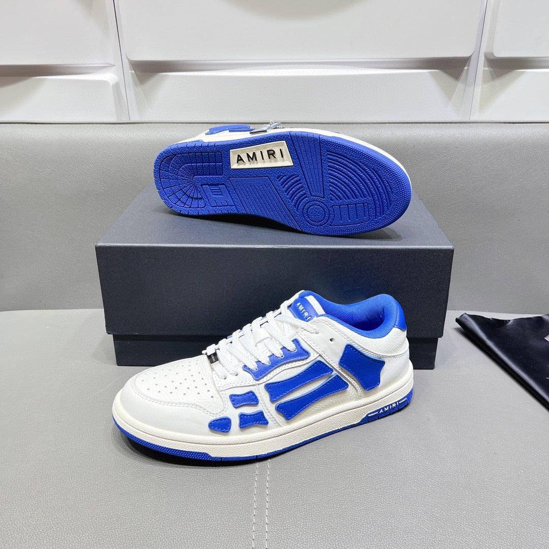 AMR Skel Top Low Blue and White Sneakers-156